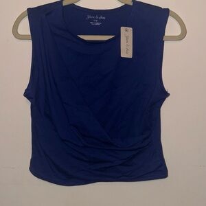 Women's Blue Sleeveless Top
